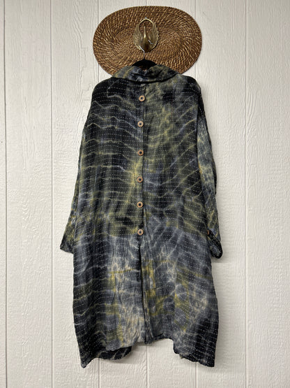 Aura Edit Koverlet Button Down Trench Coat 1026 029