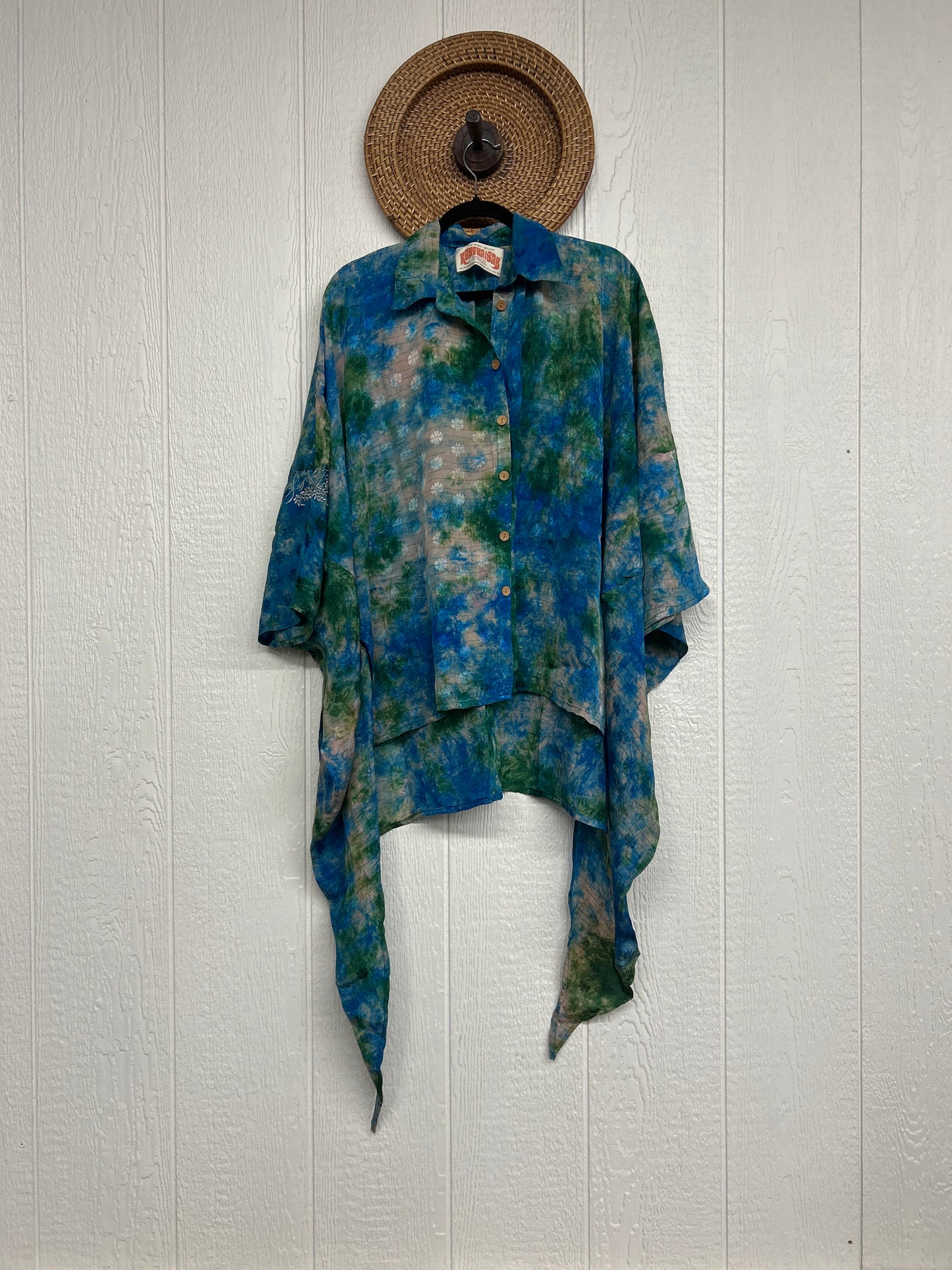 Crepe Sari Summer Nirvana Button Down 0626 263