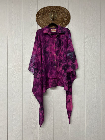 Crepe Sari Summer Nirvana Button Down 0626 073