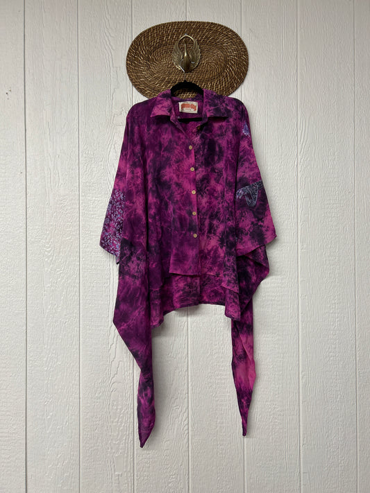 Crepe Sari Summer Nirvana Button Down 0626 073