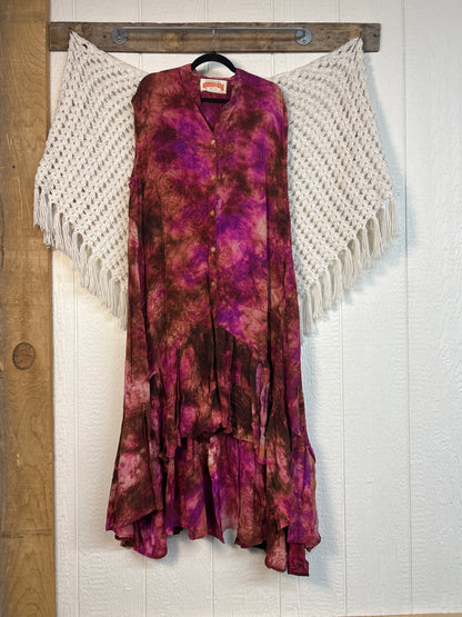 Crepe Sari Summer Dahlia Duster 0726 180
