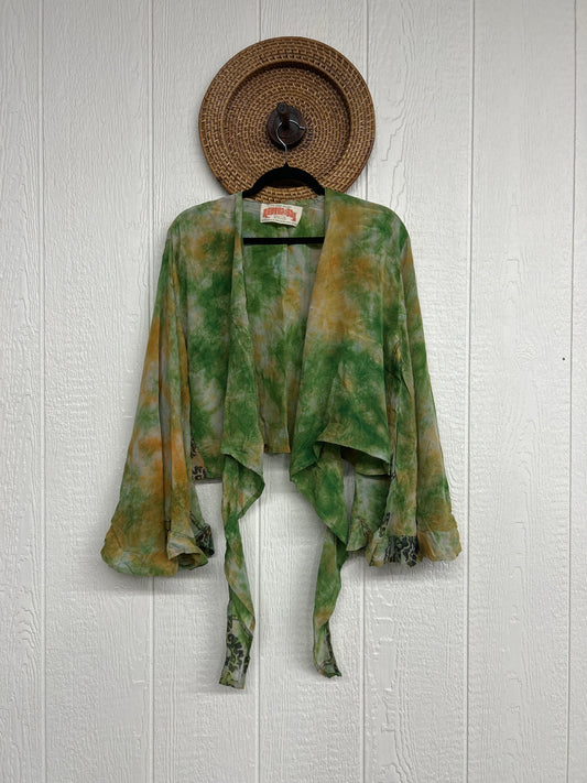 Crepe Sari Zeppelin Crop Shrug 0426 220