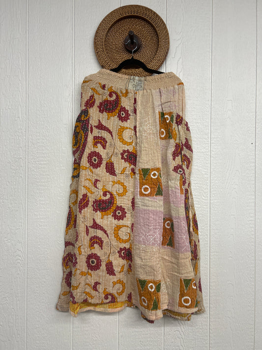 Pareo Kantha Butterfly Cargo Skirt 0426 204