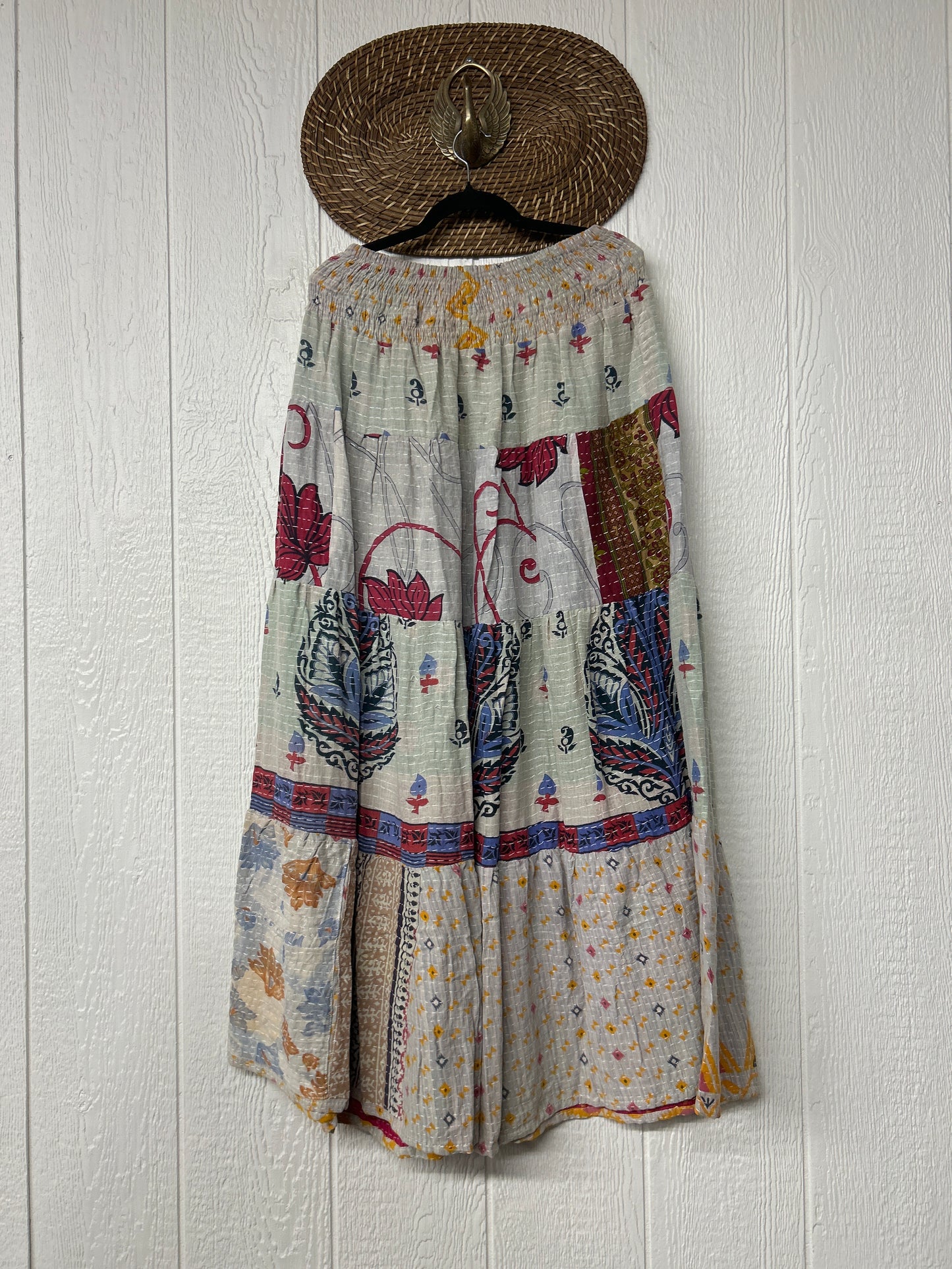 Pareo Kantha Lotus Maxi Skirt 0826 137