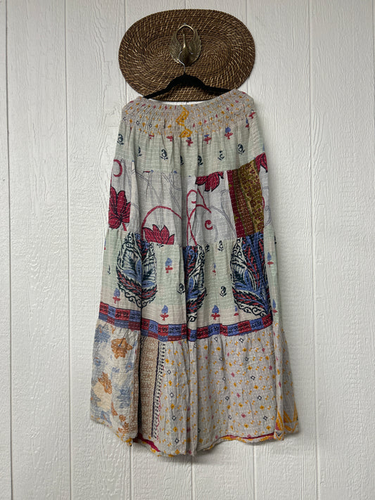 Pareo Kantha Lotus Maxi Skirt 0826 137