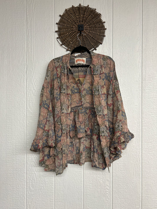 Crepe Sari Wild Rose Top 1026 102