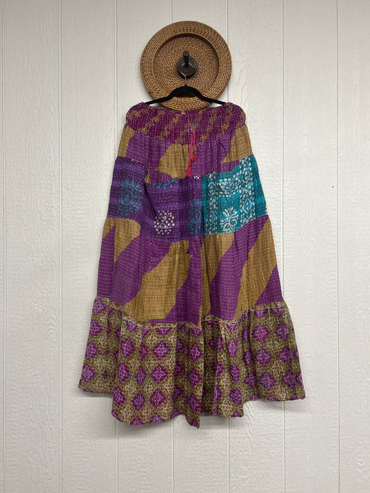 Pareo Kantha Lotus Maxi Skirt 0826 023