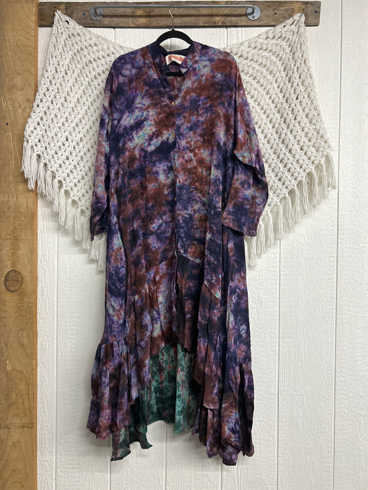 Crepe Sari Dahlia Duster Dress 0326 022