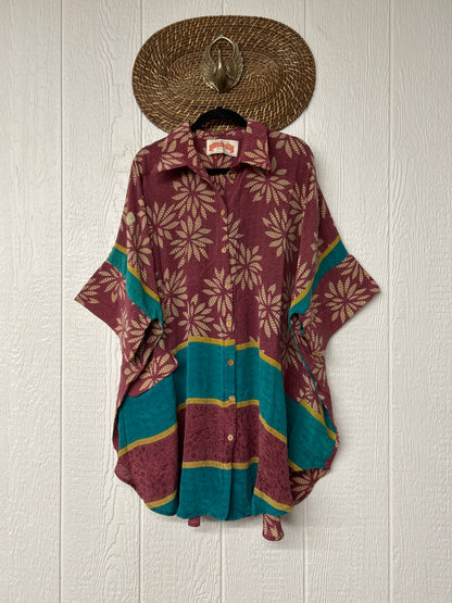 Crepe Sari Free To Be Button Down 0626 001