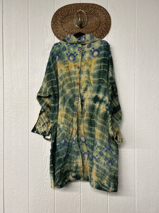 Aura Edit Koverlet Button Down Trench Coat 1026 005