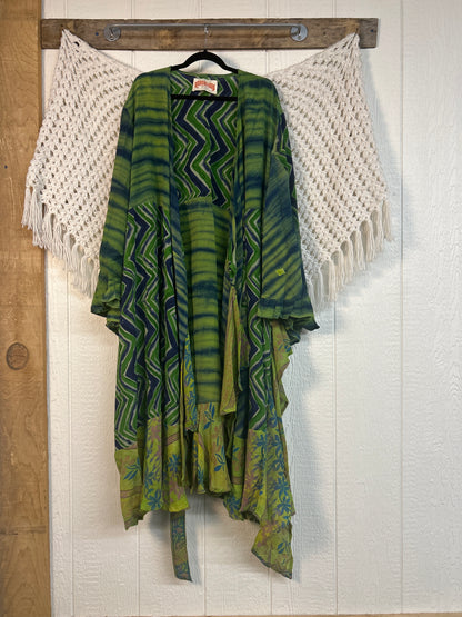Crepe Sari Flourish Wrap Dress 0426 273