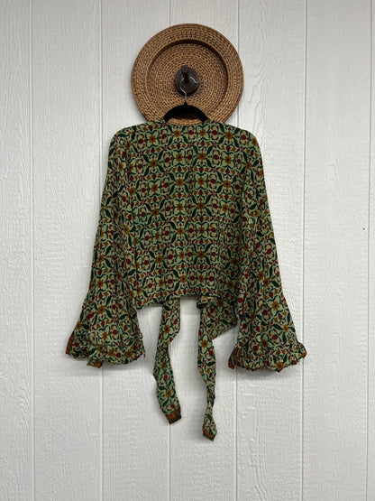 Crepe Sari Zeppelin Crop Shrug 0426 159