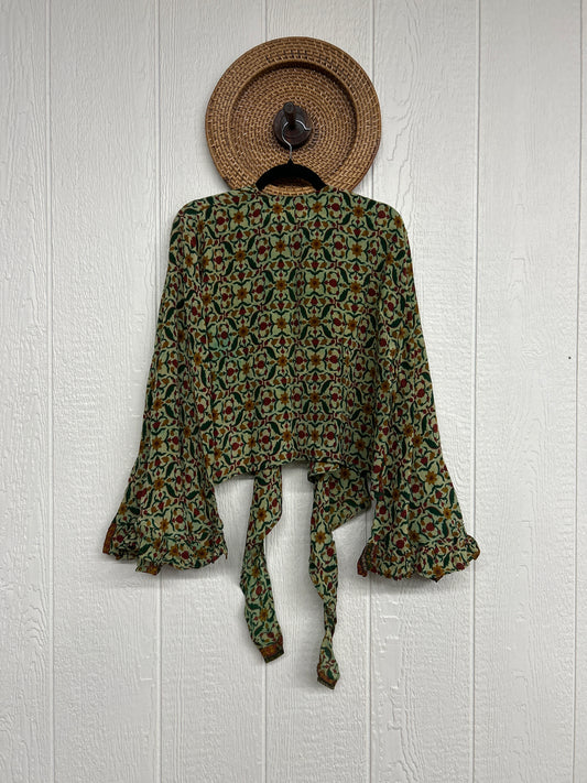Crepe Sari Zeppelin Crop Shrug 0426 159