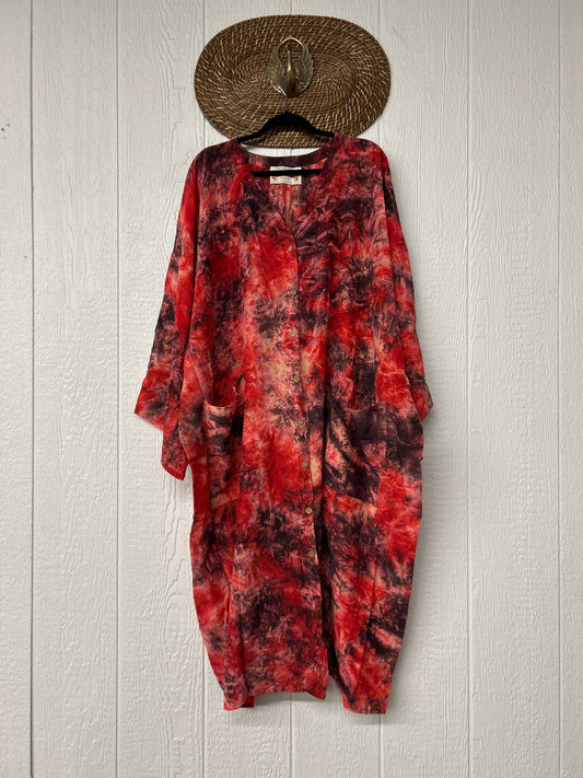 Crepe Sari Gaia Duster Dress 0826 005
