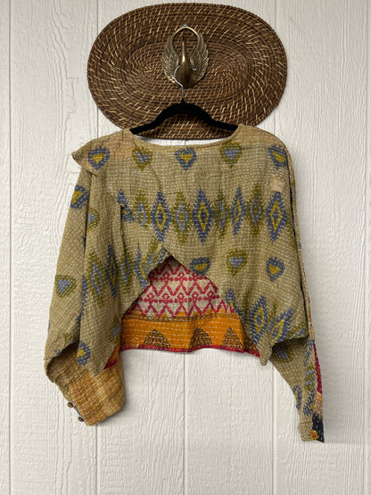 Pareo Kantha In Bloom Cropped Pullover 0326 226