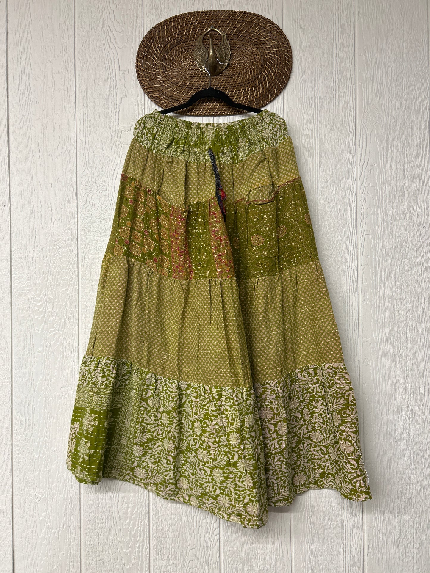 Pareo Kantha Lotus Maxi Skirt 0826 206