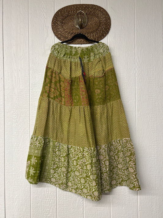 Pareo Kantha Lotus Maxi Skirt 0826 206