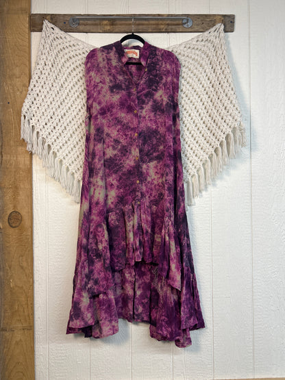 Crepe Sari Summer Dahlia Duster 0726 257