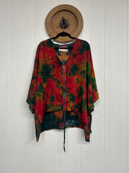 Crepe Sari Hi Lo Butterfly Top 0726 126