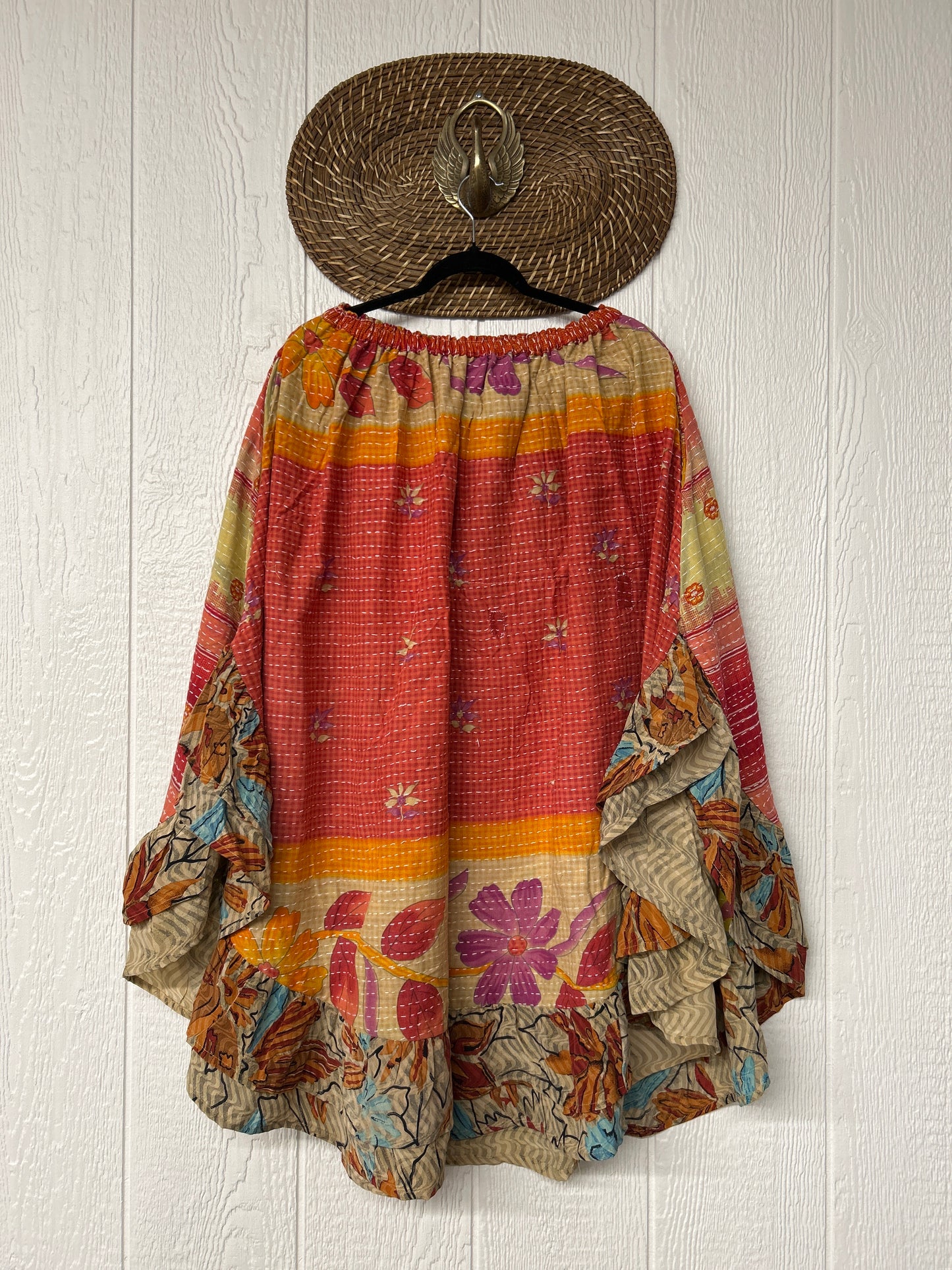 Pareo Kantha Wild Rose Skirt 0426 195