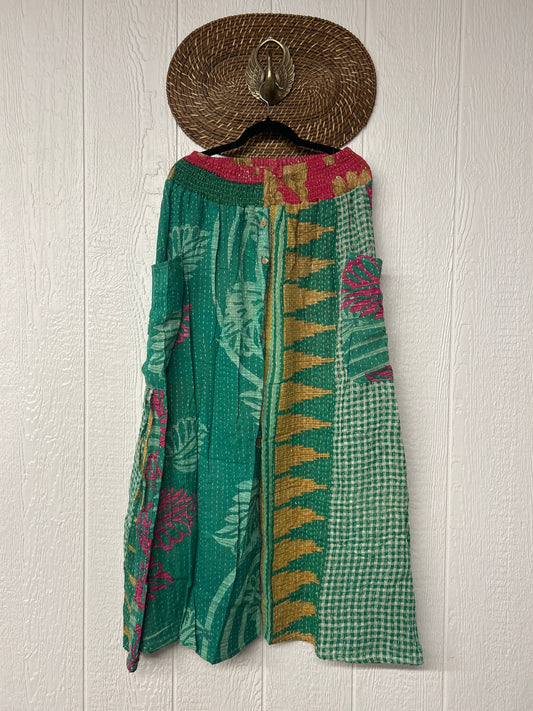 Pareo Kantha Butterfly Cargo Skirt 0426 114