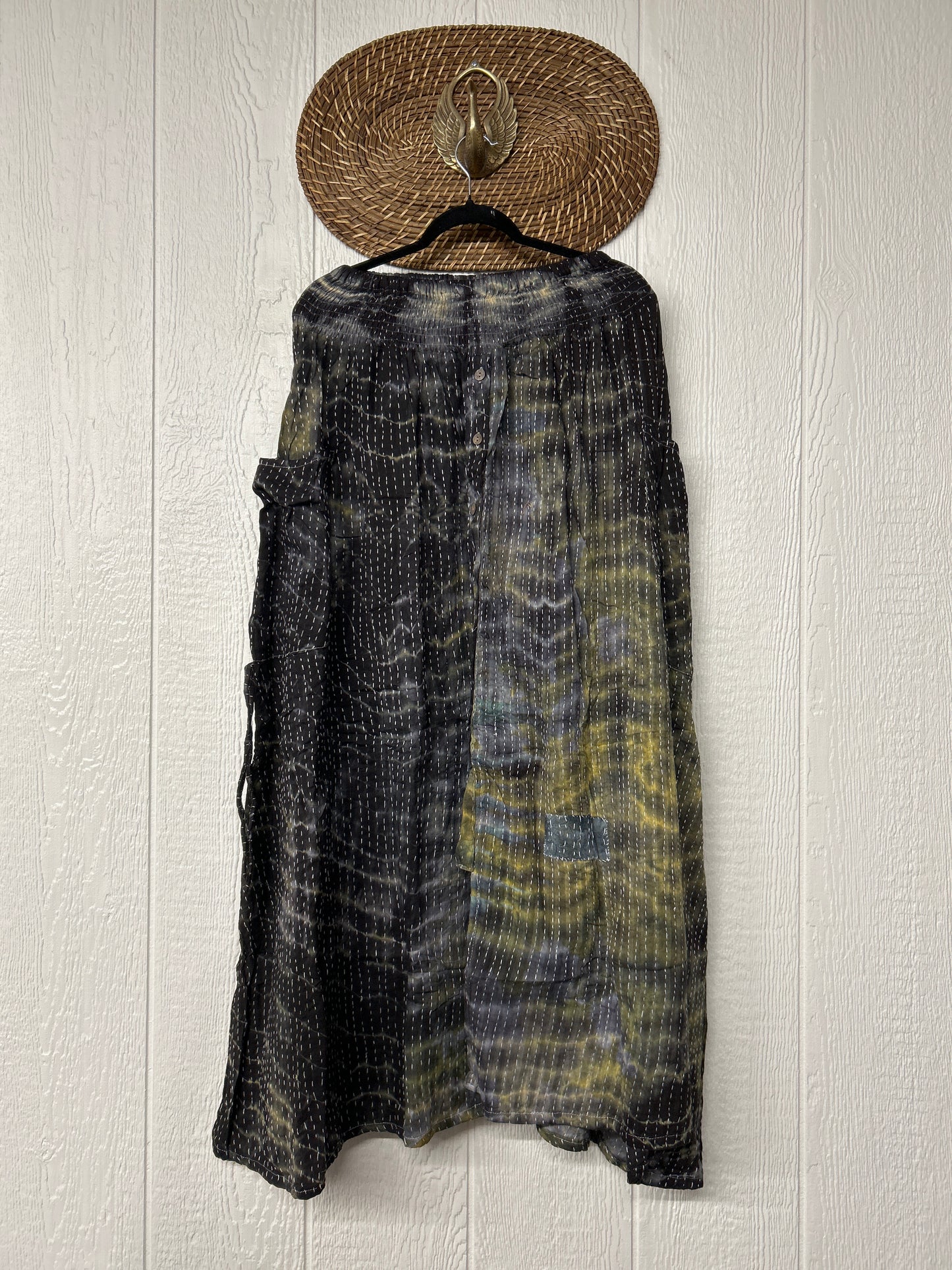 Pareo Kantha Butterfly Cargo Skirt 0526 015