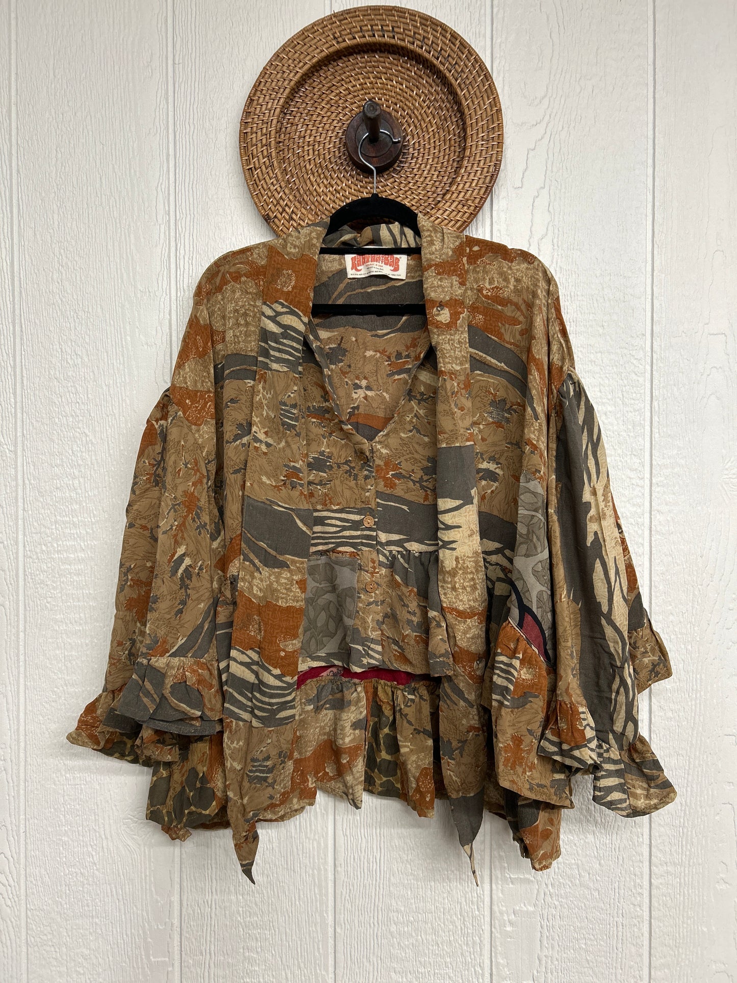 Crepe Sari Wild Rose Top 1225 008