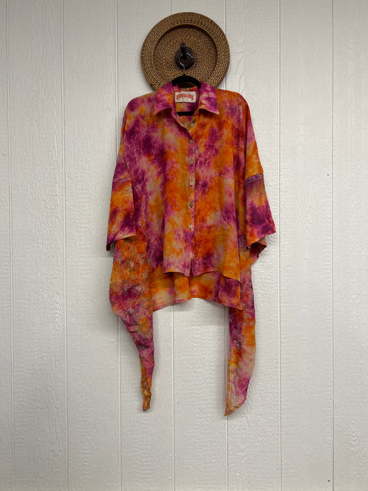 Crepe Sari Summer Nirvana Button Down 0626 140