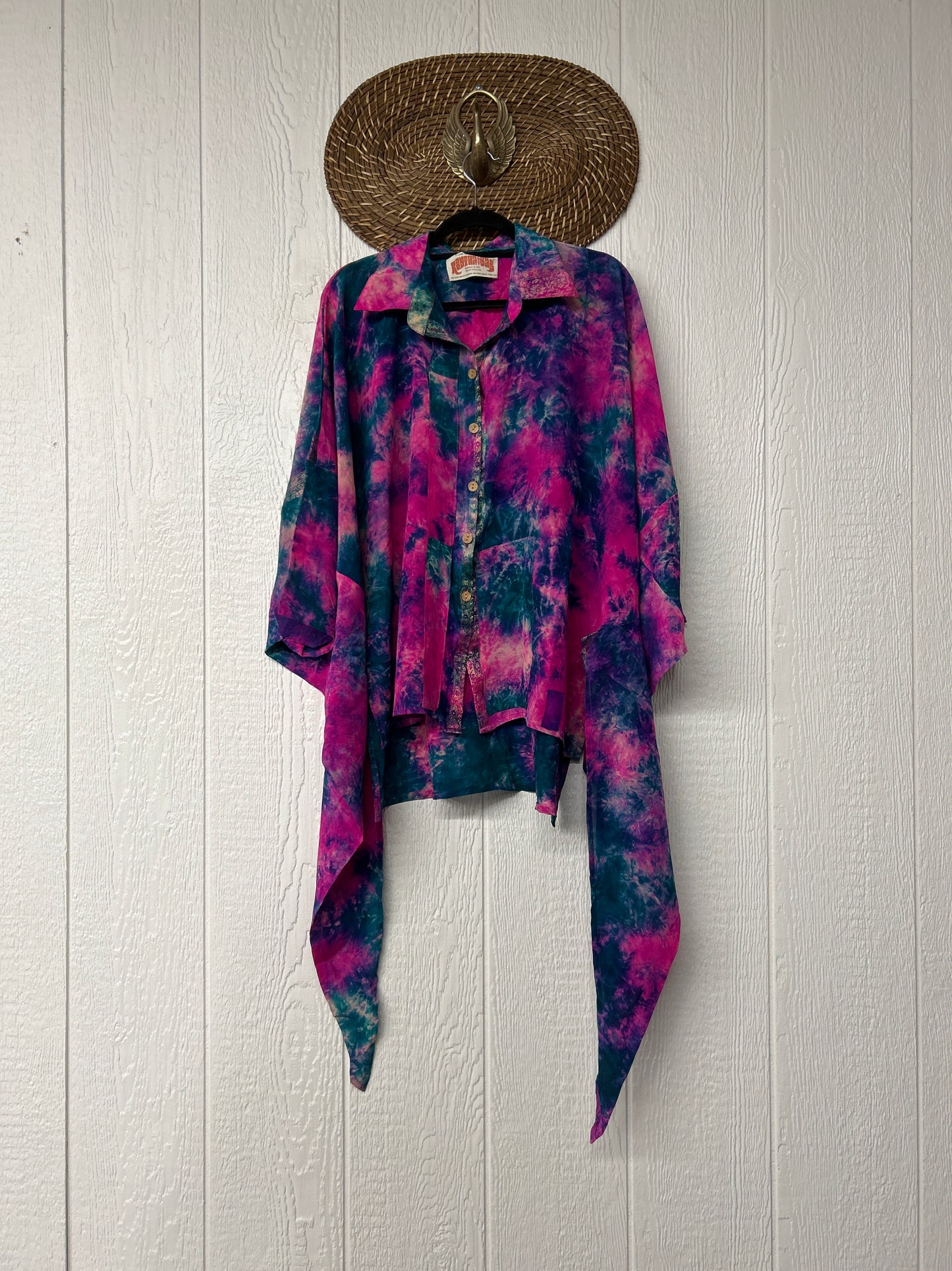 Crepe Sari Summer Nirvana Button Down 0626 080