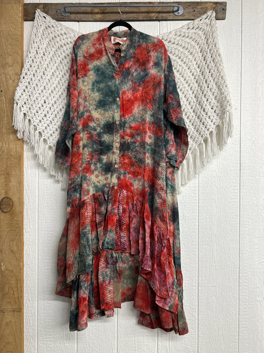 Crepe Sari Dahlia Duster Dress 0326 113