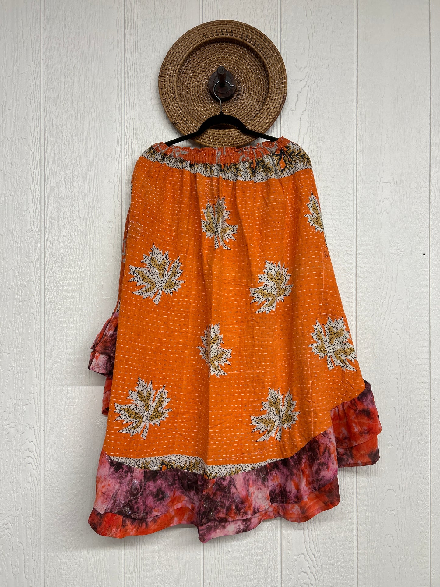 Pareo Kantha Wild Rose Skirt 0426 153