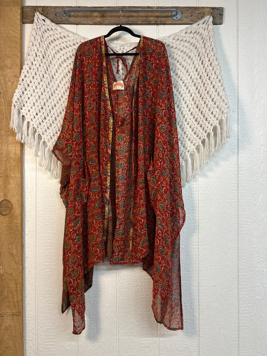 Crepe Sari Orchid Kimono 0626 204