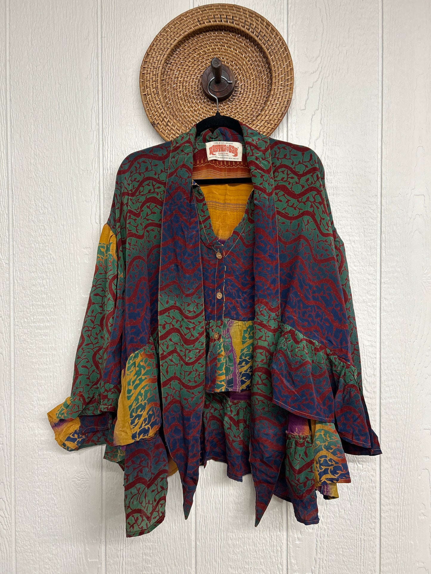 Crepe Sari Wild Rose Top 1225 092