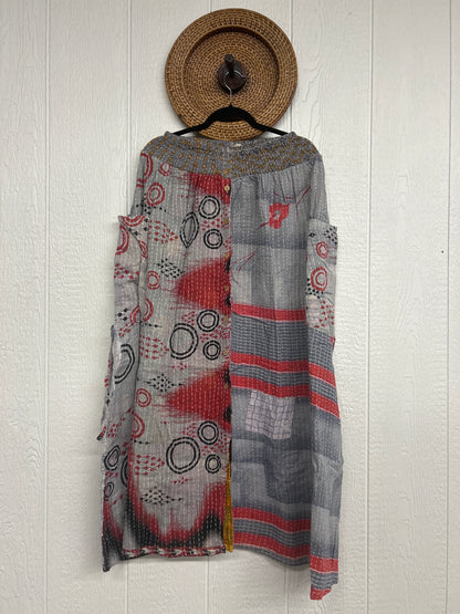 Pareo Kantha Butterfly Cargo Skirt 0426 149