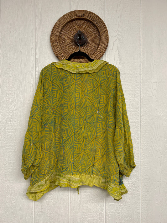 Crepe Sari Ruffle Daisy Blouse 0226 117