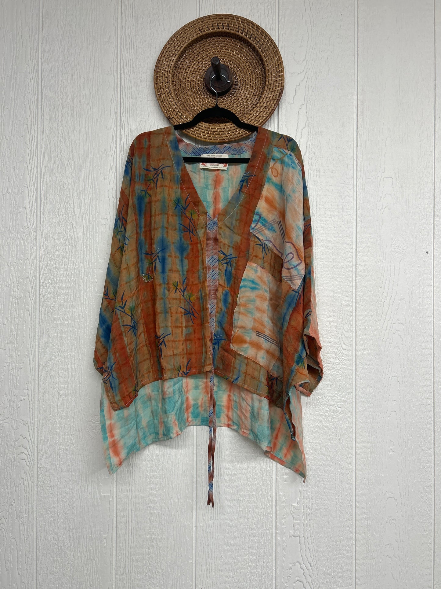 Crepe Sari Hi Lo Butterfly Top 0726 090