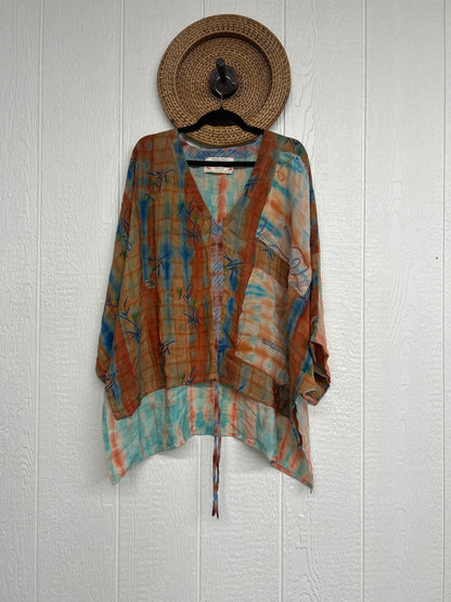 Crepe Sari Hi Lo Butterfly Top 0726 090