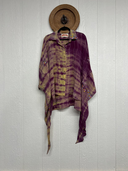 Crepe Sari Summer Nirvana Button Down 0626 218