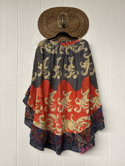 Pareo Kantha Wild Rose Skirt 0426 239