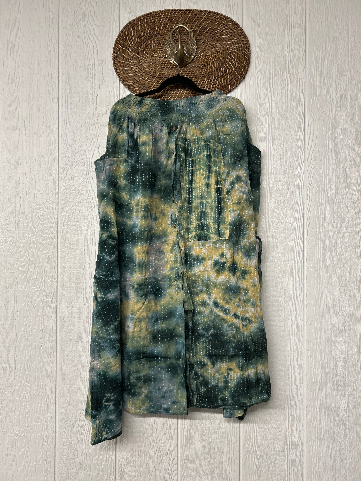 Pareo Kantha Butterfly Cargo Skirt 0526 024