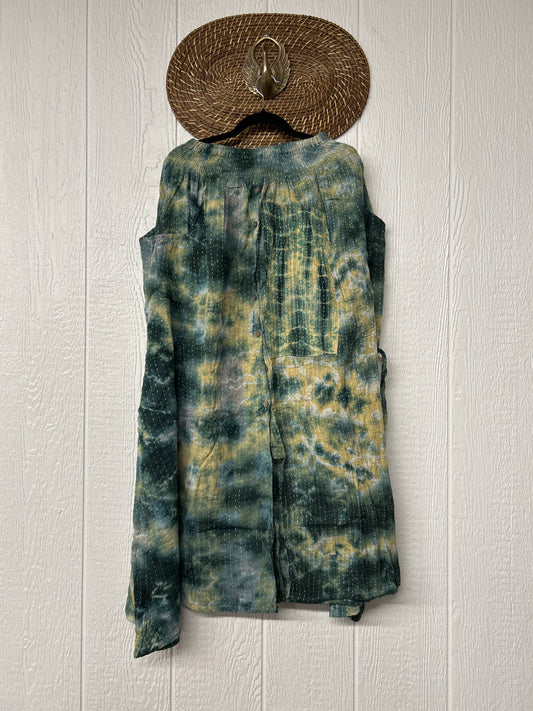 Pareo Kantha Butterfly Cargo Skirt 0526 024