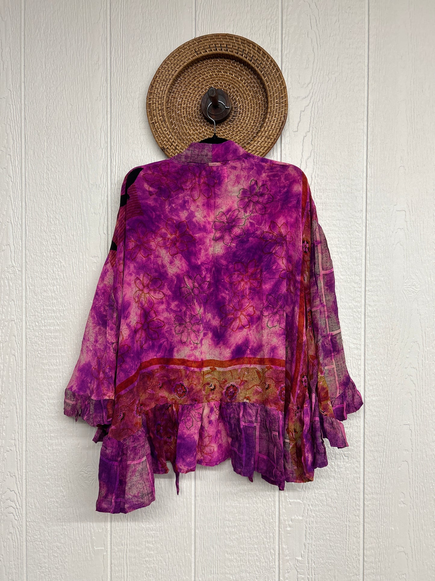 RETAIL Crepe Sari Wild Rose Top 0426 084