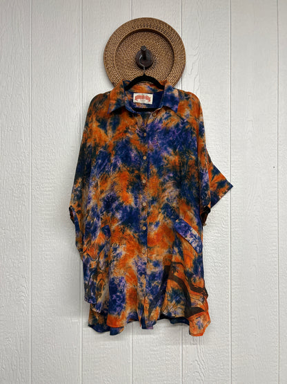 Crepe Sari Free To Be Button Down 0626 256