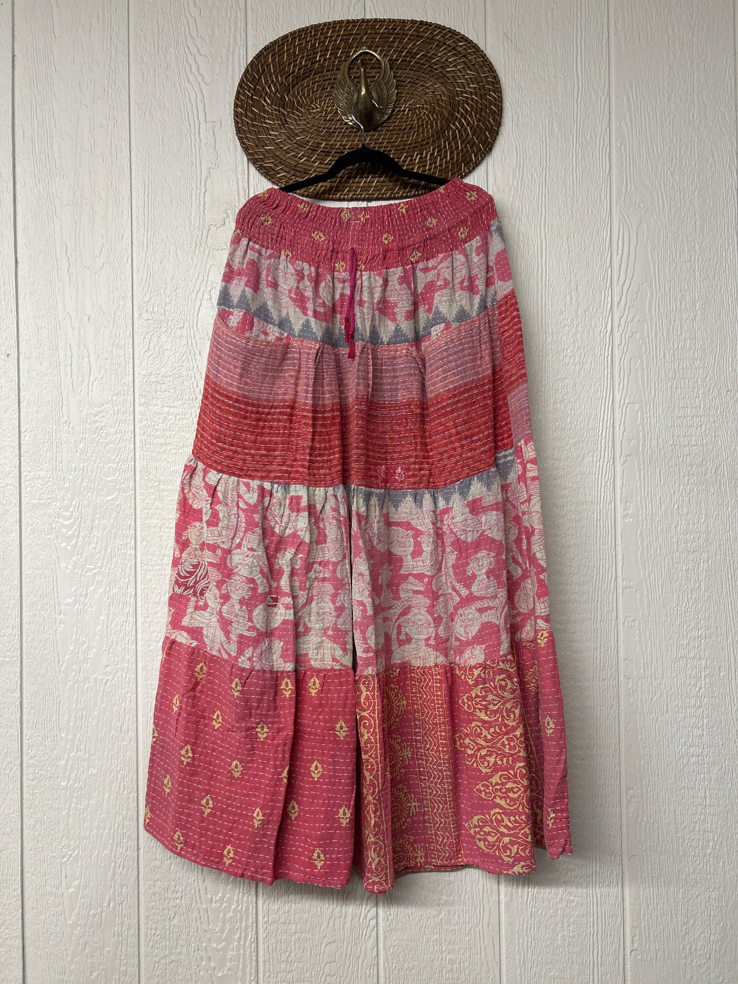 Pareo Kantha Lotus Maxi Skirt 0826 134