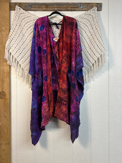 Crepe Sari Orchid Kimono 0626 161