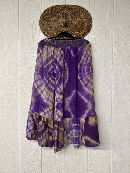 Crepe Sari Dahlia Skirt 1026 049
