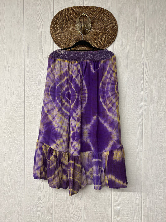 Crepe Sari Dahlia Skirt 1026 049