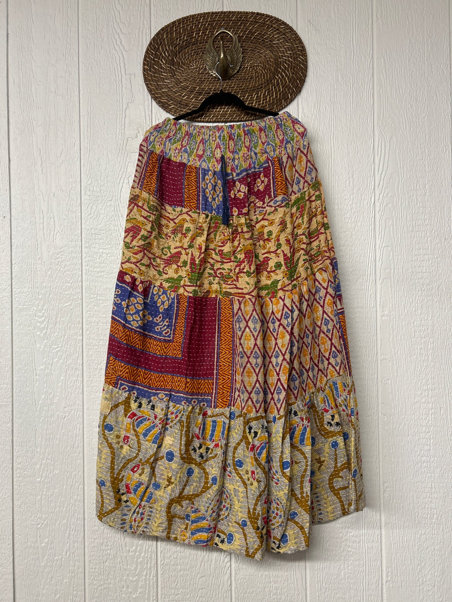Pareo Kantha Lotus Maxi Skirt 0826 174