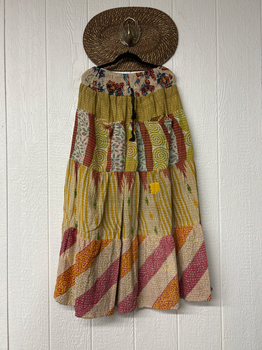 Pareo Kantha Lotus Maxi Skirt 0826 214