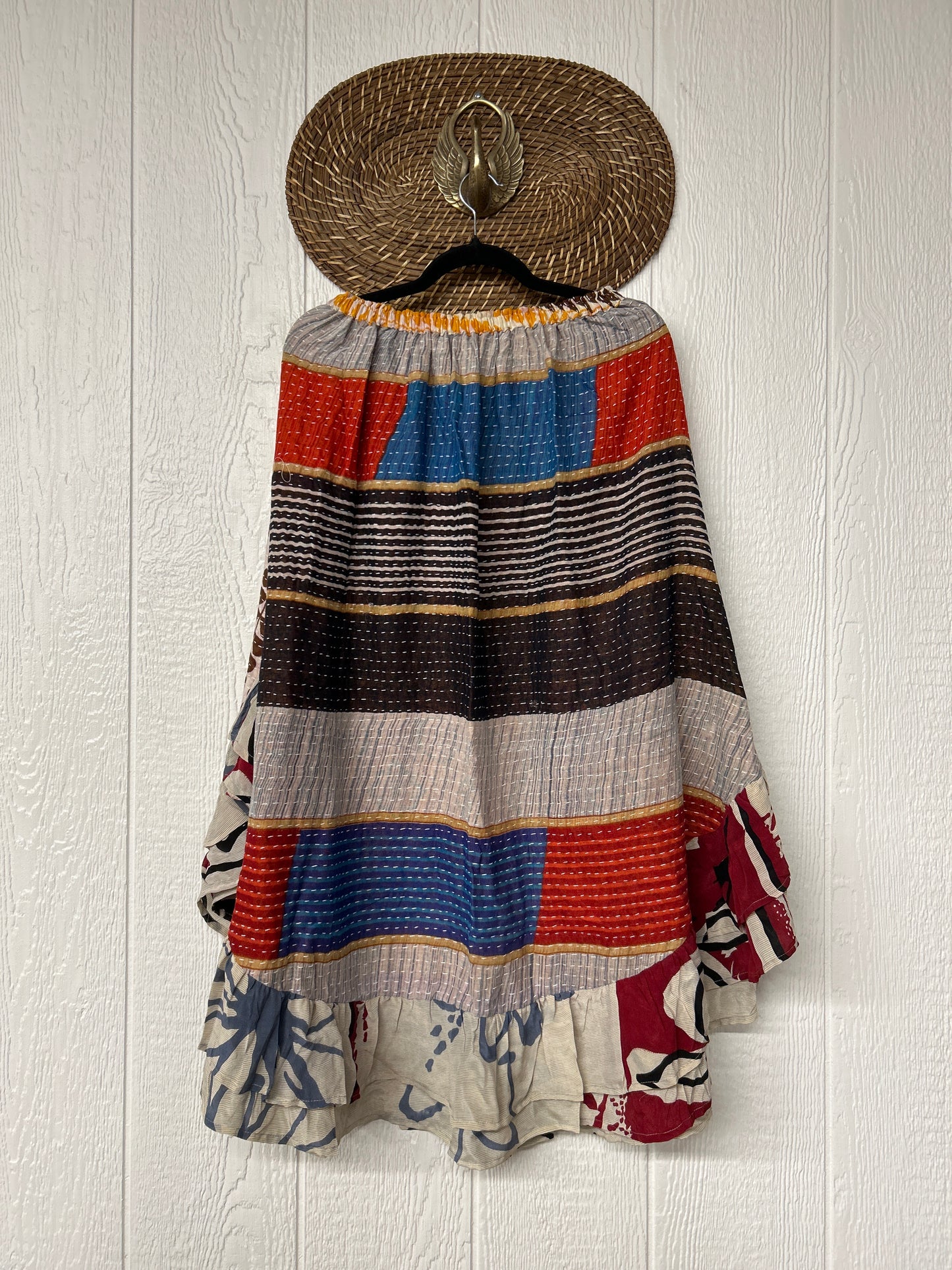 Pareo Kantha Wild Rose Skirt 0426 244